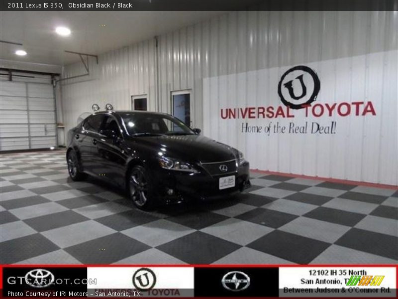 Obsidian Black / Black 2011 Lexus IS 350