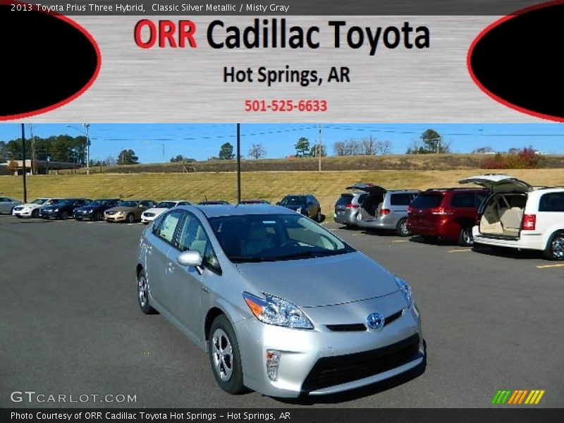 Classic Silver Metallic / Misty Gray 2013 Toyota Prius Three Hybrid