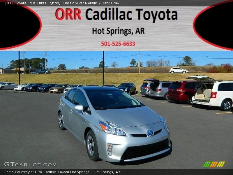 Classic Silver Metallic / Dark Gray 2013 Toyota Prius Three Hybrid