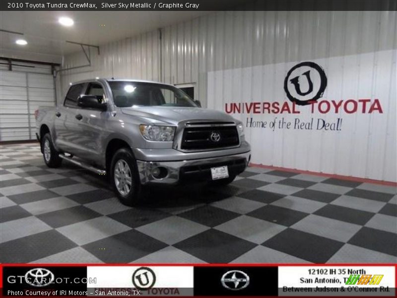 Silver Sky Metallic / Graphite Gray 2010 Toyota Tundra CrewMax