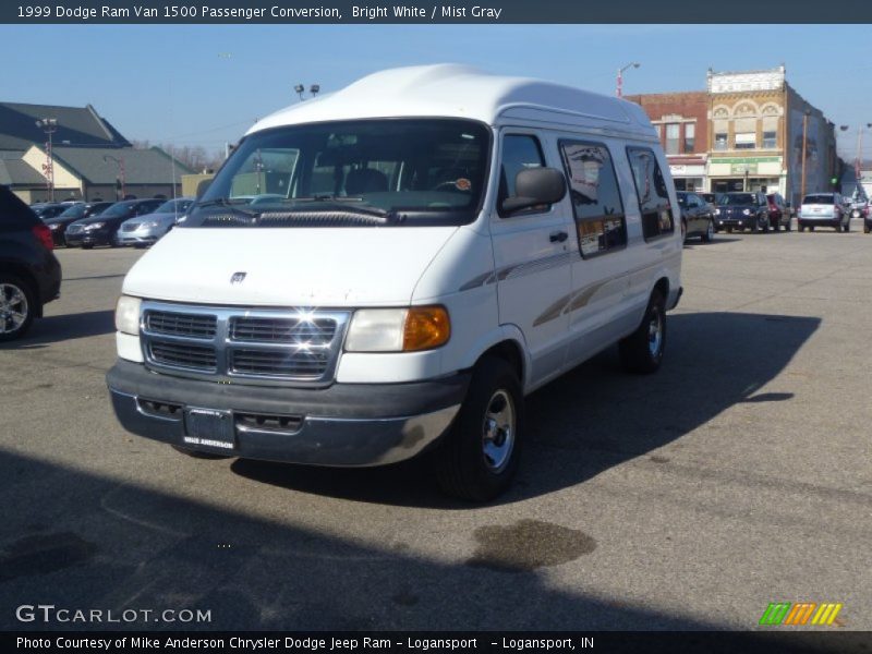 Bright White / Mist Gray 1999 Dodge Ram Van 1500 Passenger Conversion