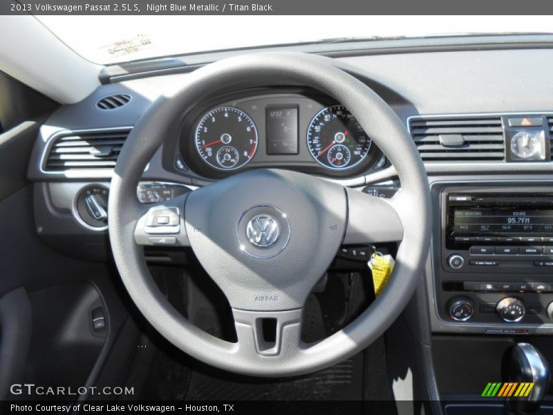 Night Blue Metallic / Titan Black 2013 Volkswagen Passat 2.5L S