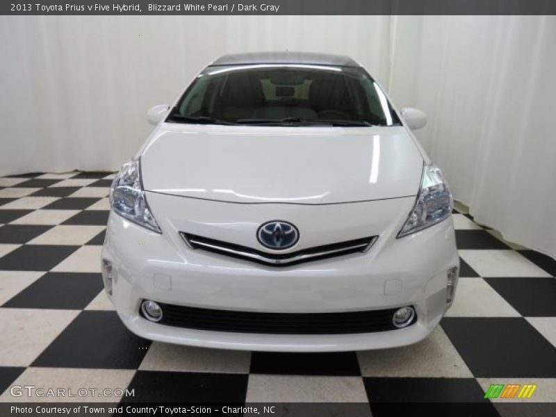 Blizzard White Pearl / Dark Gray 2013 Toyota Prius v Five Hybrid