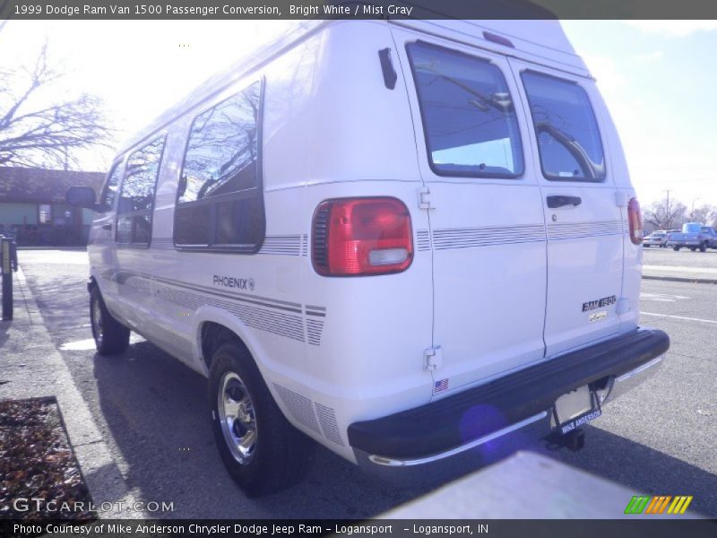 Bright White / Mist Gray 1999 Dodge Ram Van 1500 Passenger Conversion