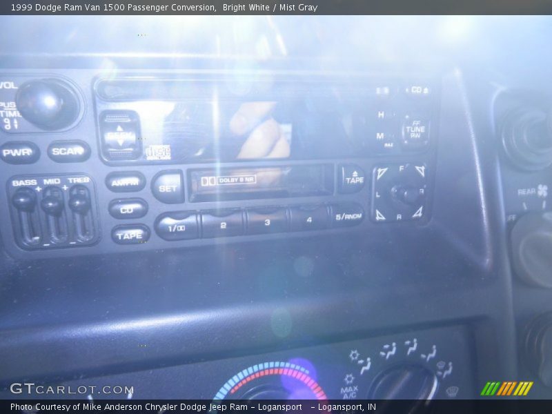 Bright White / Mist Gray 1999 Dodge Ram Van 1500 Passenger Conversion