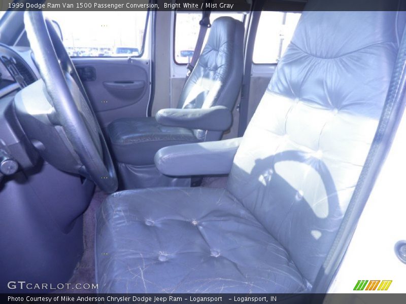 Bright White / Mist Gray 1999 Dodge Ram Van 1500 Passenger Conversion