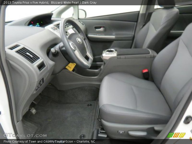 Blizzard White Pearl / Dark Gray 2013 Toyota Prius v Five Hybrid