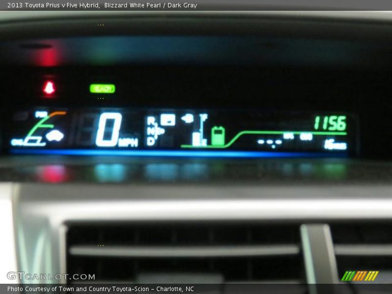 Blizzard White Pearl / Dark Gray 2013 Toyota Prius v Five Hybrid