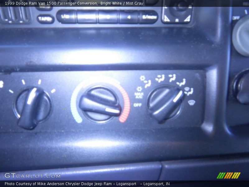 Bright White / Mist Gray 1999 Dodge Ram Van 1500 Passenger Conversion