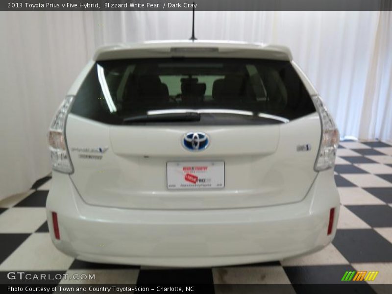 Blizzard White Pearl / Dark Gray 2013 Toyota Prius v Five Hybrid
