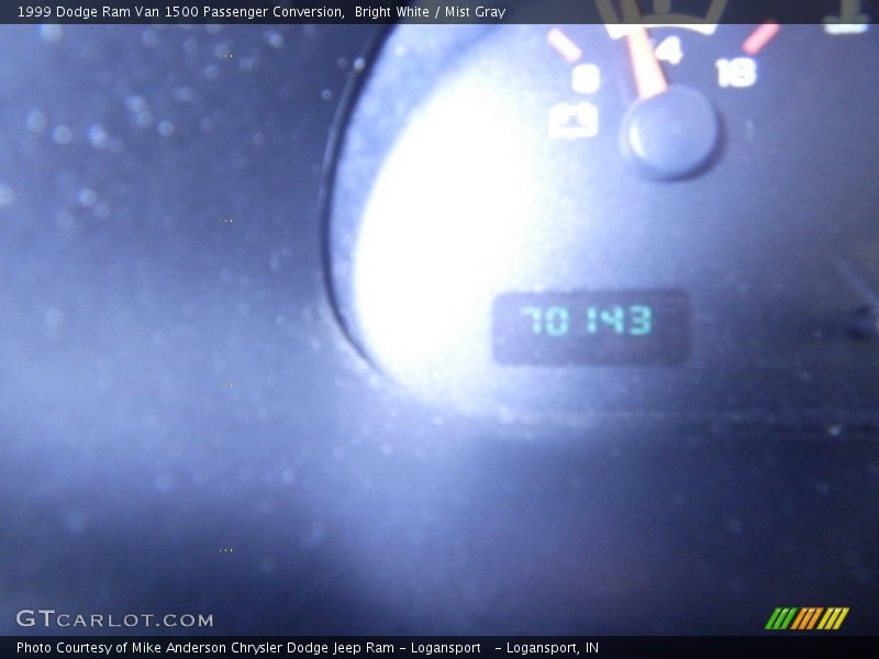 Bright White / Mist Gray 1999 Dodge Ram Van 1500 Passenger Conversion