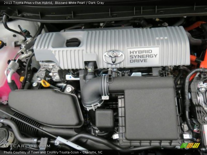 Blizzard White Pearl / Dark Gray 2013 Toyota Prius v Five Hybrid