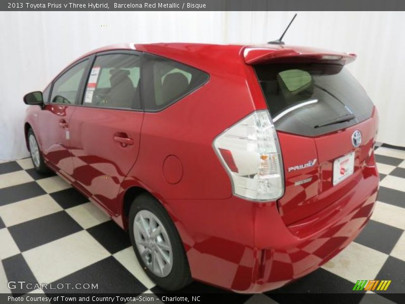 Barcelona Red Metallic / Bisque 2013 Toyota Prius v Three Hybrid