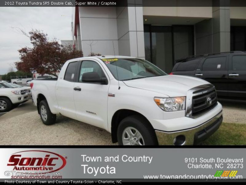 Super White / Graphite 2012 Toyota Tundra SR5 Double Cab