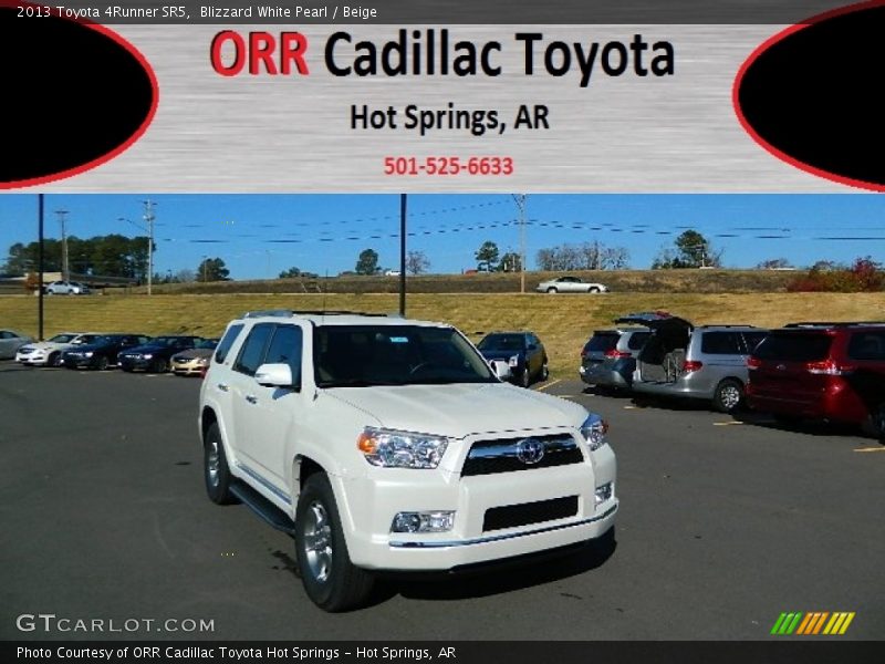 Blizzard White Pearl / Beige 2013 Toyota 4Runner SR5