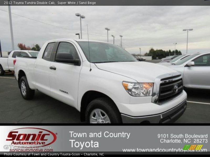 Super White / Sand Beige 2012 Toyota Tundra Double Cab
