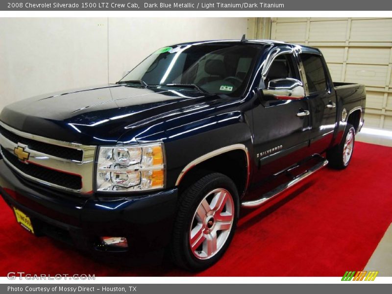 Dark Blue Metallic / Light Titanium/Dark Titanium 2008 Chevrolet Silverado 1500 LTZ Crew Cab