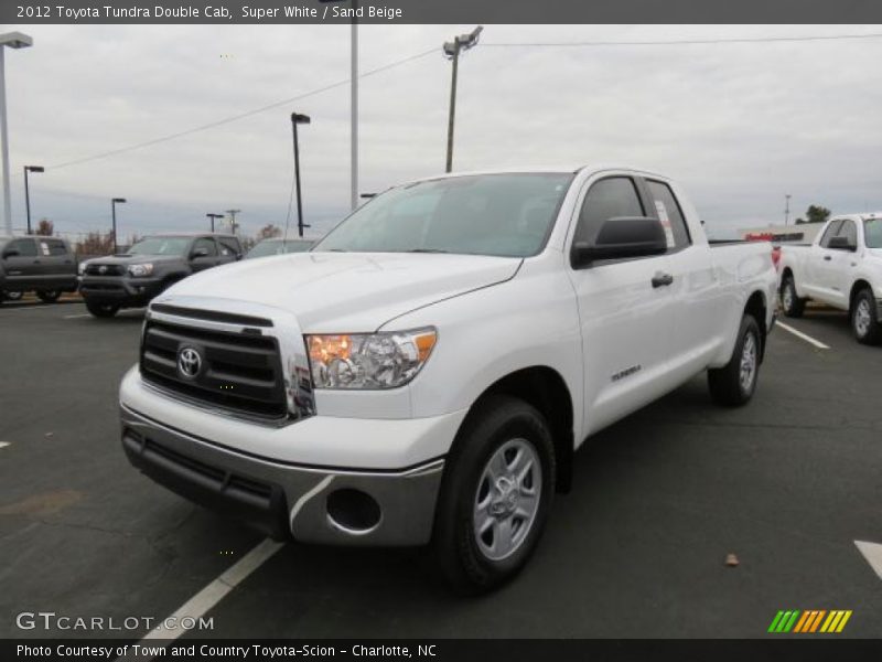 Super White / Sand Beige 2012 Toyota Tundra Double Cab