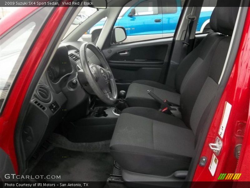 Vivid Red / Black 2009 Suzuki SX4 Sport Sedan