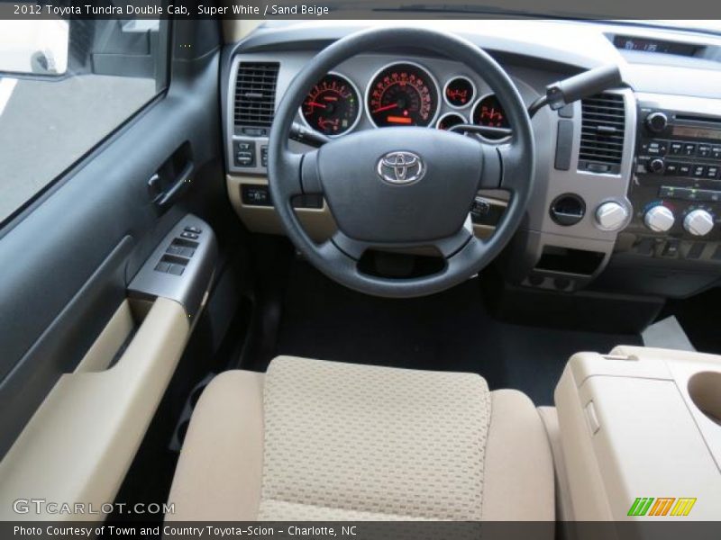 Super White / Sand Beige 2012 Toyota Tundra Double Cab