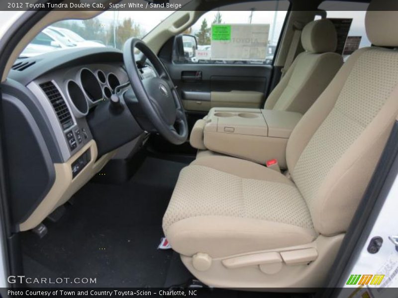 Super White / Sand Beige 2012 Toyota Tundra Double Cab