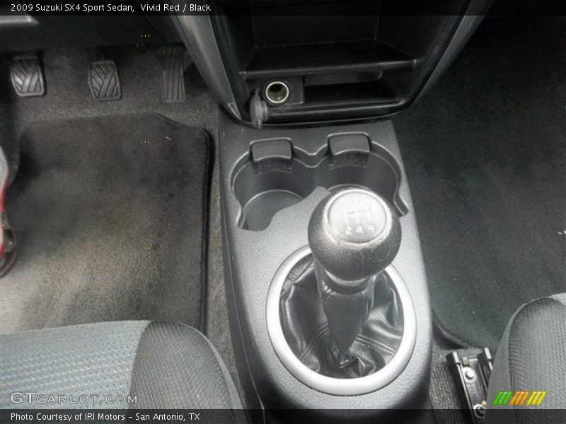 Vivid Red / Black 2009 Suzuki SX4 Sport Sedan