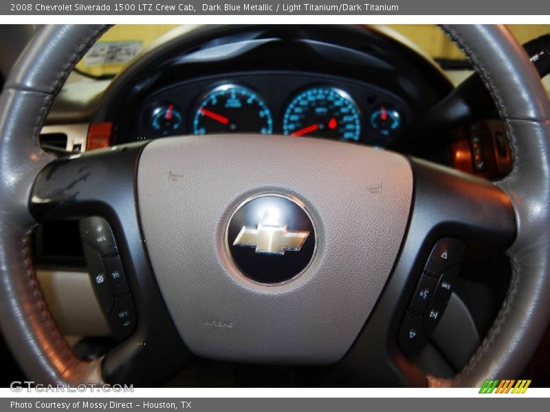 Dark Blue Metallic / Light Titanium/Dark Titanium 2008 Chevrolet Silverado 1500 LTZ Crew Cab
