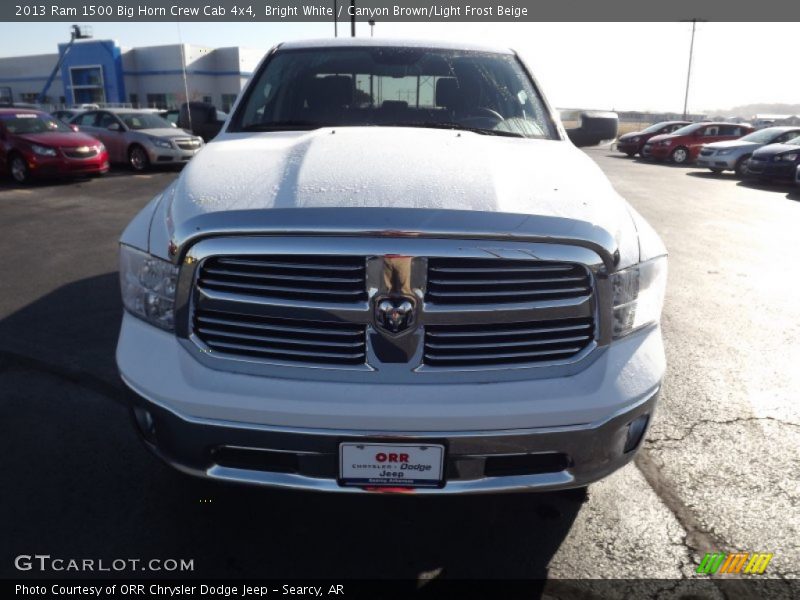 Bright White / Canyon Brown/Light Frost Beige 2013 Ram 1500 Big Horn Crew Cab 4x4