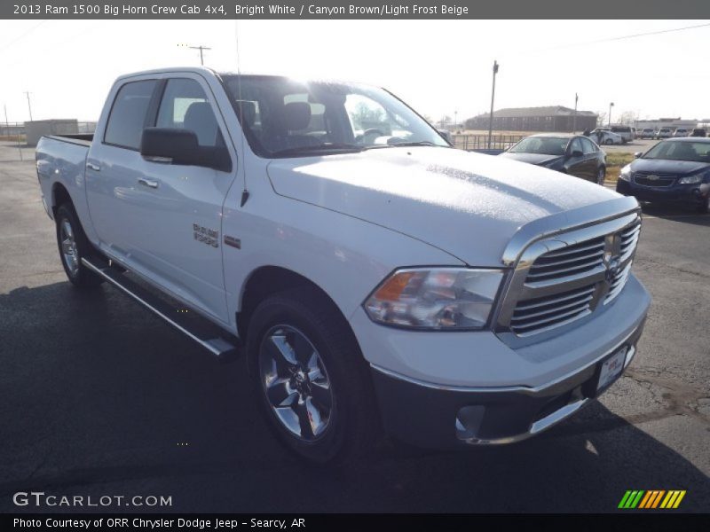 Bright White / Canyon Brown/Light Frost Beige 2013 Ram 1500 Big Horn Crew Cab 4x4