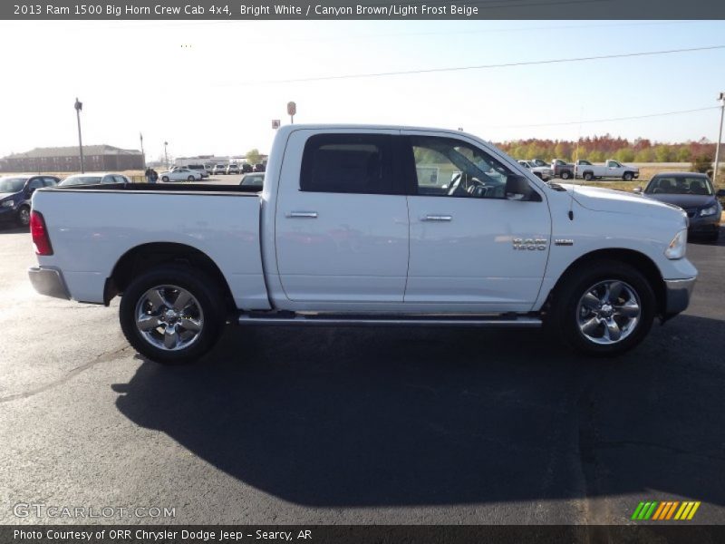 Bright White / Canyon Brown/Light Frost Beige 2013 Ram 1500 Big Horn Crew Cab 4x4
