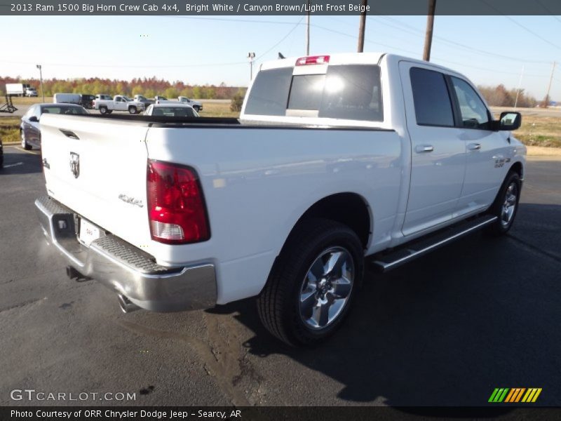 Bright White / Canyon Brown/Light Frost Beige 2013 Ram 1500 Big Horn Crew Cab 4x4