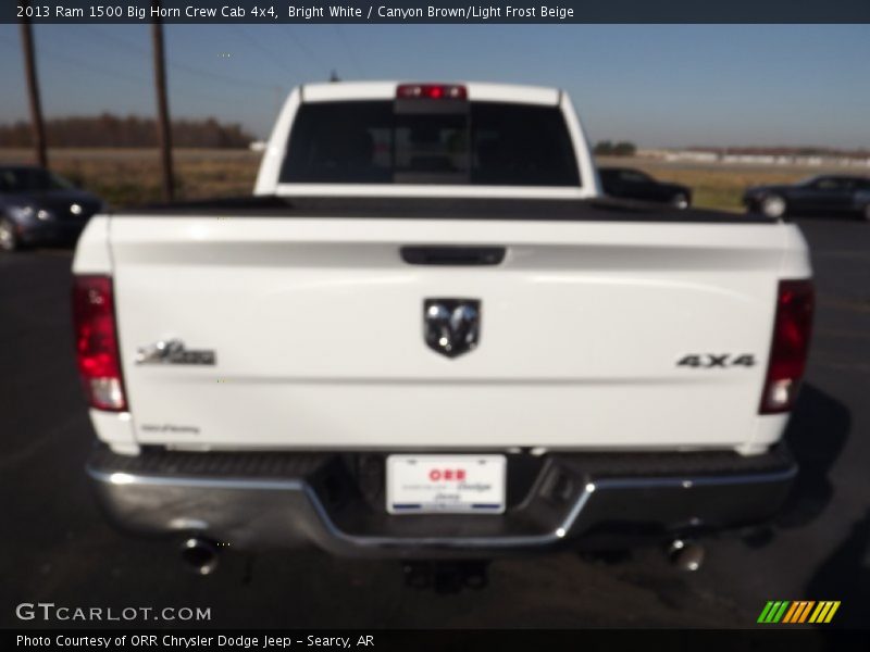 Bright White / Canyon Brown/Light Frost Beige 2013 Ram 1500 Big Horn Crew Cab 4x4