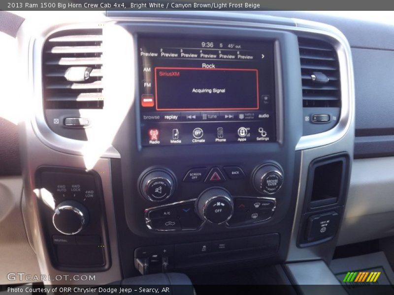 Bright White / Canyon Brown/Light Frost Beige 2013 Ram 1500 Big Horn Crew Cab 4x4
