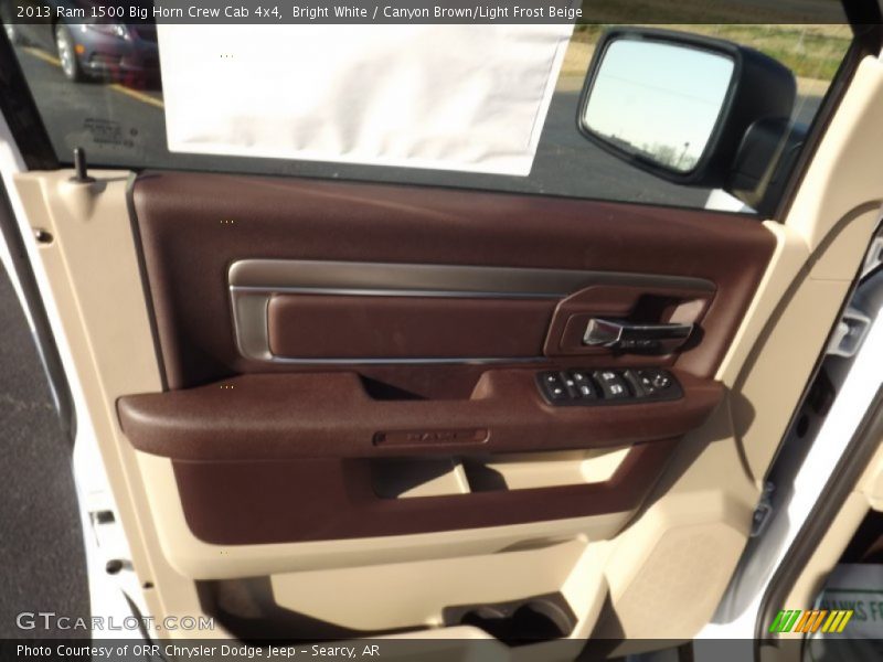 Bright White / Canyon Brown/Light Frost Beige 2013 Ram 1500 Big Horn Crew Cab 4x4