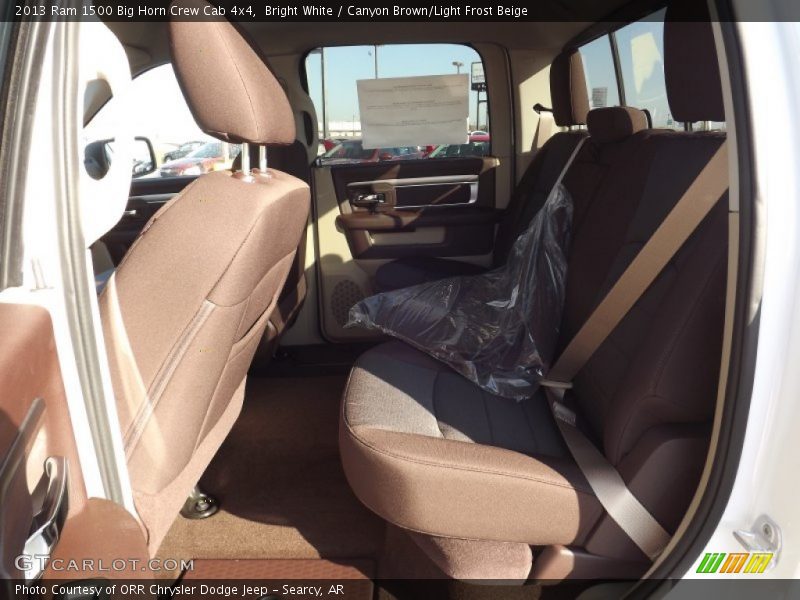 Bright White / Canyon Brown/Light Frost Beige 2013 Ram 1500 Big Horn Crew Cab 4x4