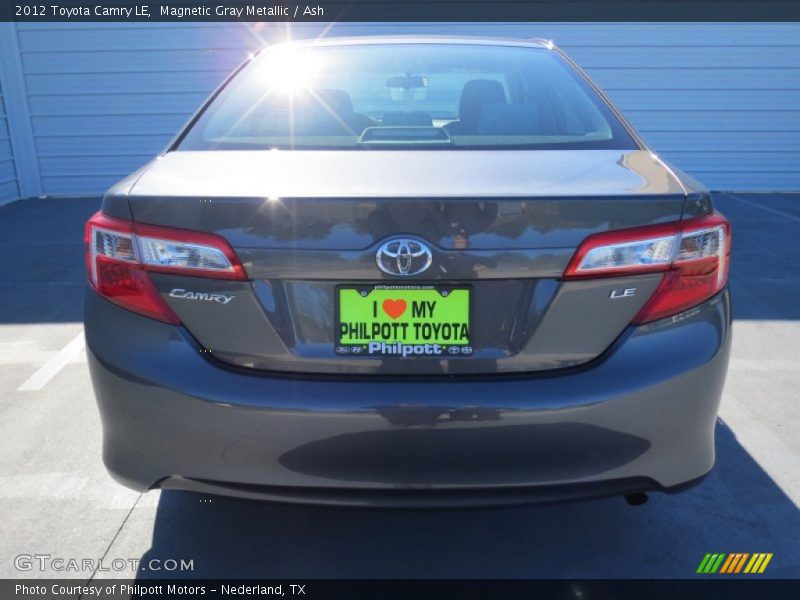 Magnetic Gray Metallic / Ash 2012 Toyota Camry LE
