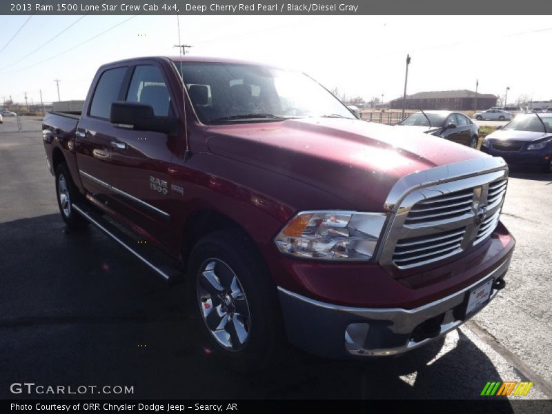 Deep Cherry Red Pearl / Black/Diesel Gray 2013 Ram 1500 Lone Star Crew Cab 4x4