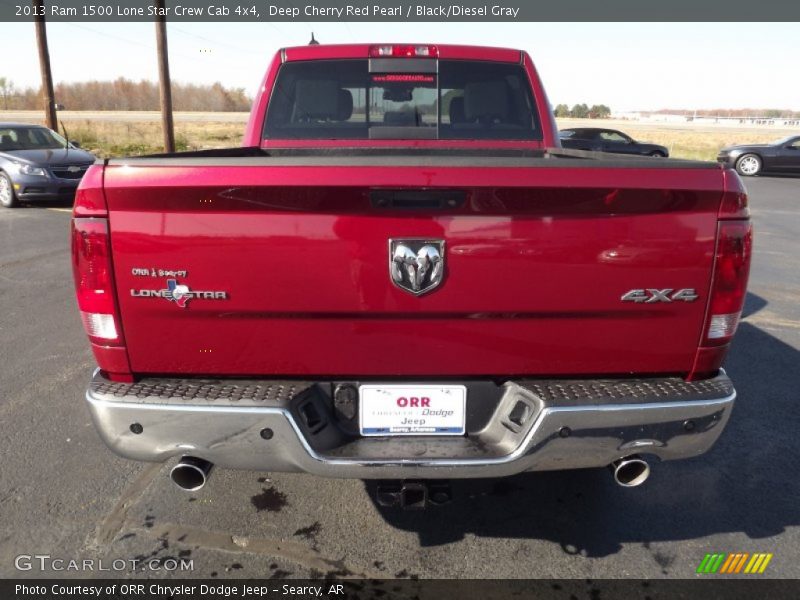 Deep Cherry Red Pearl / Black/Diesel Gray 2013 Ram 1500 Lone Star Crew Cab 4x4