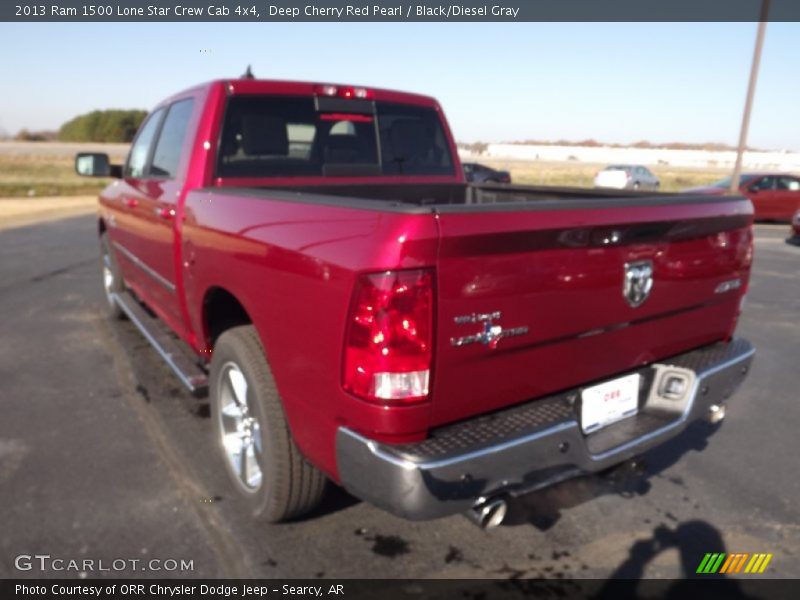 Deep Cherry Red Pearl / Black/Diesel Gray 2013 Ram 1500 Lone Star Crew Cab 4x4