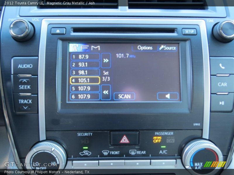 Magnetic Gray Metallic / Ash 2012 Toyota Camry LE