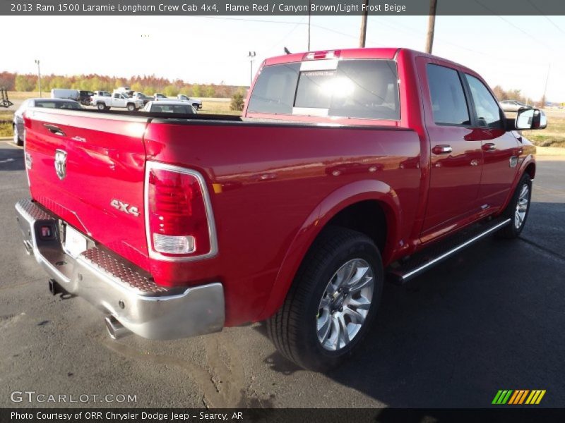 Flame Red / Canyon Brown/Light Frost Beige 2013 Ram 1500 Laramie Longhorn Crew Cab 4x4