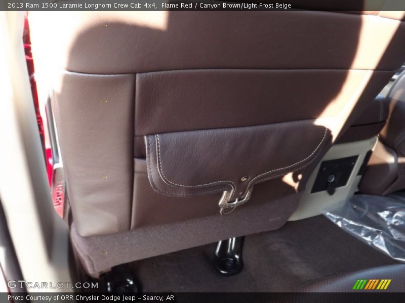 Flame Red / Canyon Brown/Light Frost Beige 2013 Ram 1500 Laramie Longhorn Crew Cab 4x4