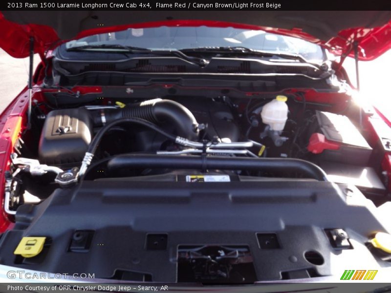 Flame Red / Canyon Brown/Light Frost Beige 2013 Ram 1500 Laramie Longhorn Crew Cab 4x4