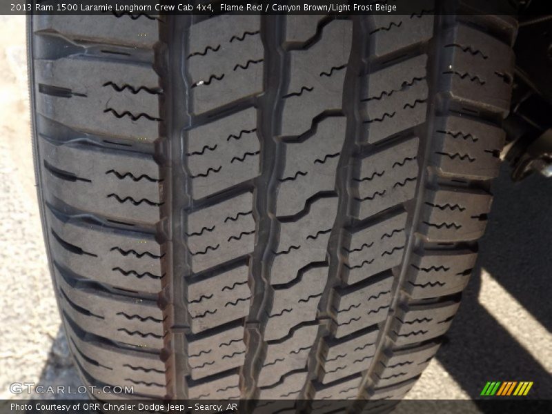 Flame Red / Canyon Brown/Light Frost Beige 2013 Ram 1500 Laramie Longhorn Crew Cab 4x4
