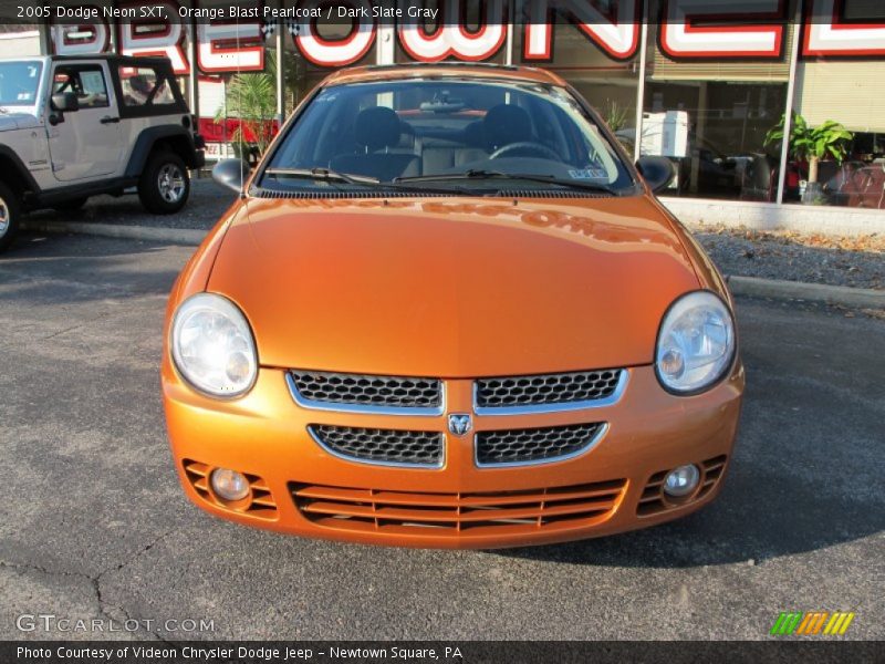 Orange Blast Pearlcoat / Dark Slate Gray 2005 Dodge Neon SXT