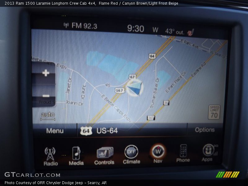 Flame Red / Canyon Brown/Light Frost Beige 2013 Ram 1500 Laramie Longhorn Crew Cab 4x4