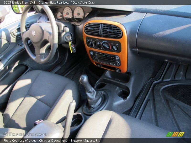 Orange Blast Pearlcoat / Dark Slate Gray 2005 Dodge Neon SXT