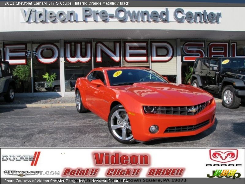Inferno Orange Metallic / Black 2011 Chevrolet Camaro LT/RS Coupe