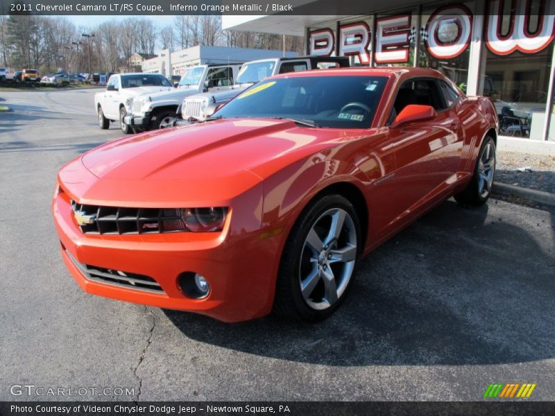 Inferno Orange Metallic / Black 2011 Chevrolet Camaro LT/RS Coupe