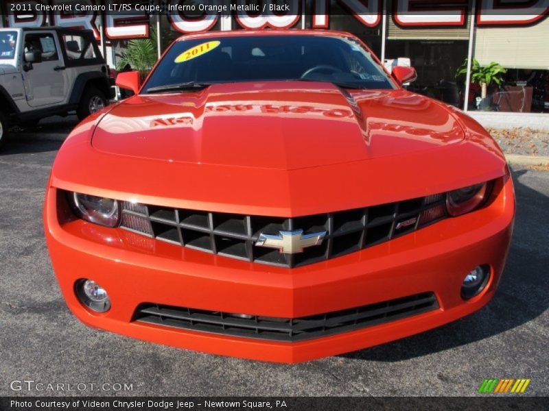 Inferno Orange Metallic / Black 2011 Chevrolet Camaro LT/RS Coupe